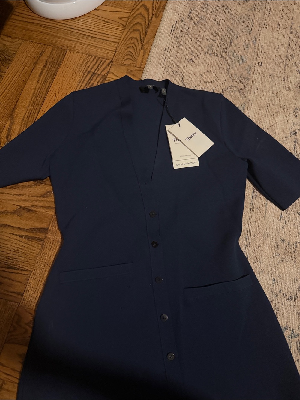 Theory short sleeve cardigan nwt